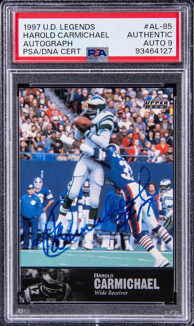 1997 Upper Deck Legends Harold Carmichael Autograph #AL-85 card image