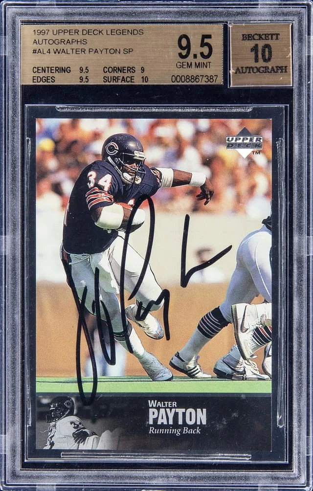 1997 Upper Deck Legends Walter Payton Autograph #AL-4 card image