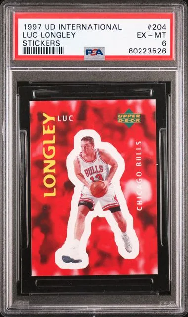 1997 Upper Deck Luc Longley International Stickers #204 card image