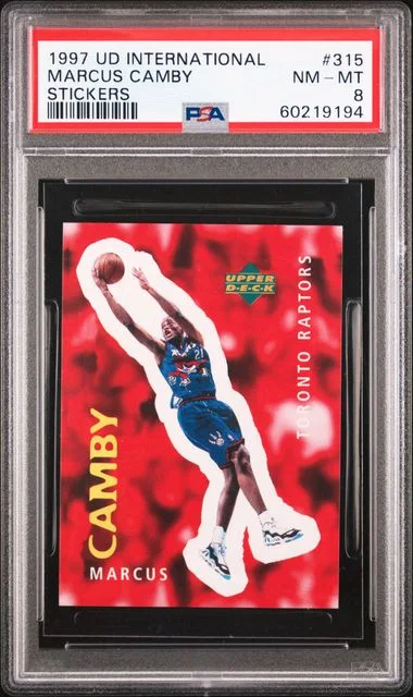 1997 Upper Deck Marcus Camby International Stickers #315 card image