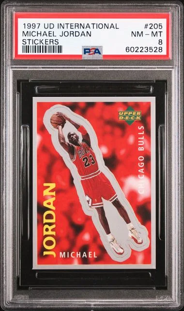 1997 Upper Deck Michael Jordan International Stickers #205 card image