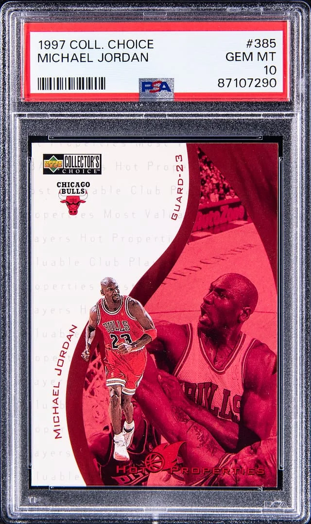1997 Upper Deck Michael Jordan Collectors Choice Hot Properties #385 card image
