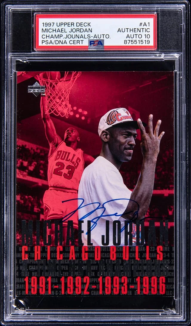 1997 Upper Deck Michael Jordan Champion Journals Autographs #A1 card image