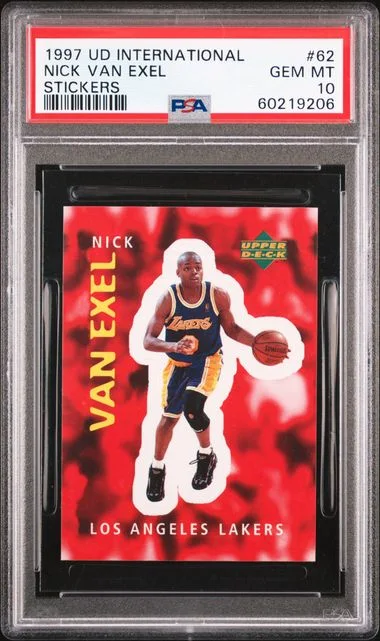 1997 Upper Deck Nick Van Exel International Stickers #62 card image