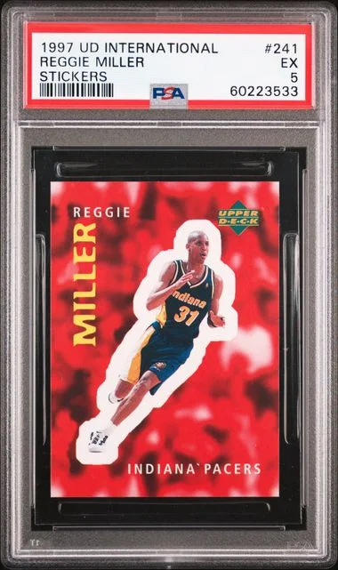 1997 Upper Deck Reggie Miller International Stickers #241 card image