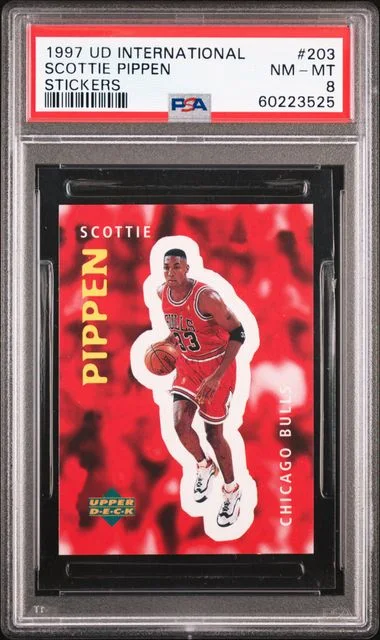 1997 Upper Deck Scottie Pippen International Stickers #203 card image