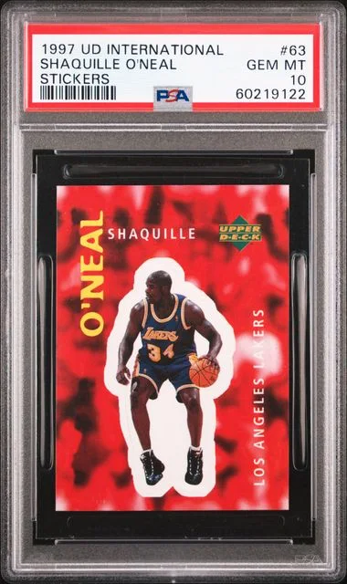 1997 Upper Deck Shaquille O'Neal International Stickers #63 card image
