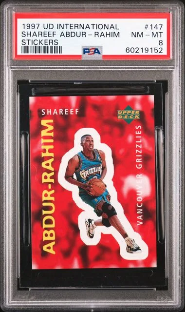 1997 Upper Deck Shareef Abdur-Rahim International Stickers #147 card image