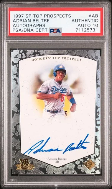 1997 Upper Deck SP Adrian Beltre Top Prospects Autographs #AB card image