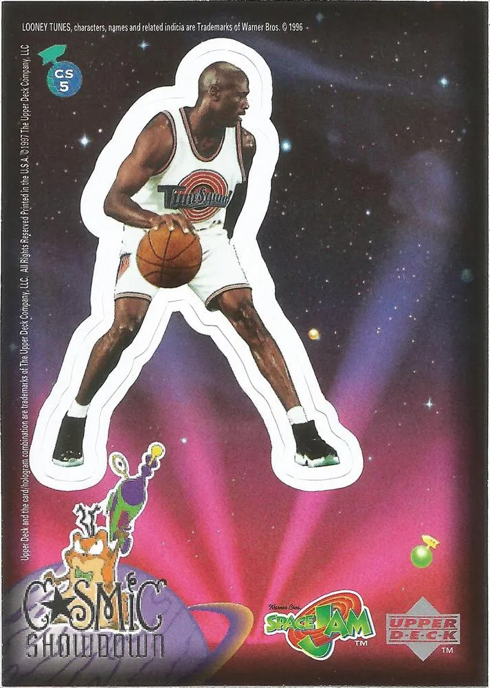 1997 Upper Deck Space Jam Series 2 Michael Jordan Cosmic Showdown Stick-Ons #CS5 card image