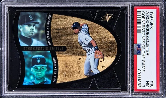 1997 Upper Deck SPx Derek Jeter/Alex Rodriguez Cornerstones of the Game #10 card image