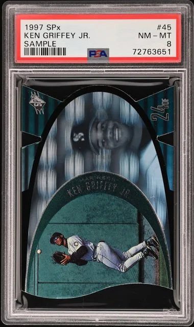 1997 Upper Deck SPx Ken Griffey Jr. Sample #SPX45 card image