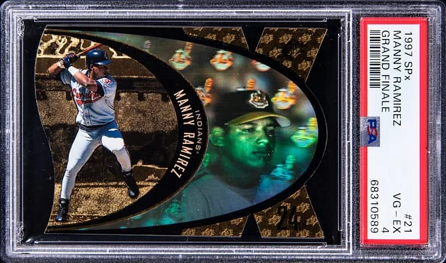 1997 Upper Deck SPx Manny Ramirez Grand Finale #21 card image
