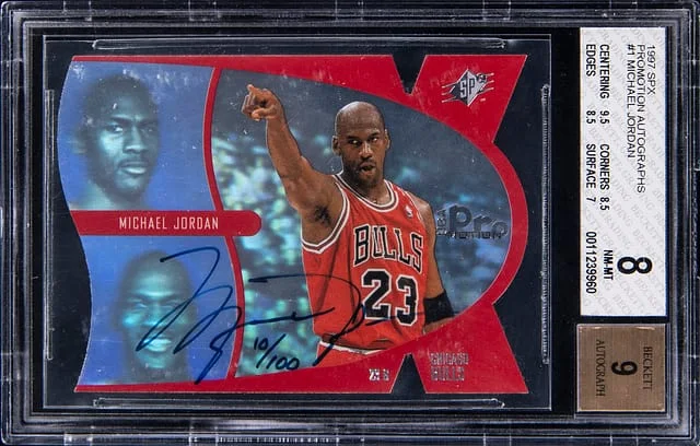 1997 Upper Deck SPx Michael Jordan Pro Motion Autographs #1 card image