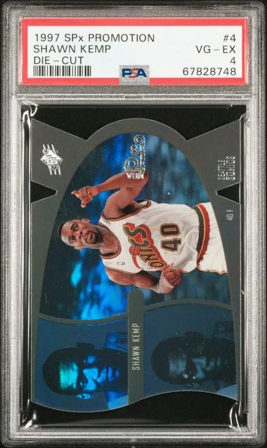 1997 Upper Deck SPx Shawn Kemp Promotion Die-Cut #4 card image