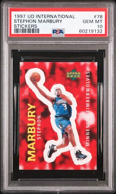 1997 Upper Deck Stephon Marbury International Stickers #78 card image