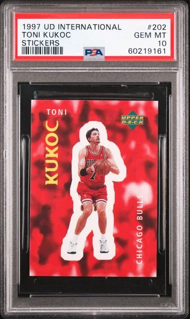 1997 Upper Deck Toni Kukoc International Stickers #202 card image