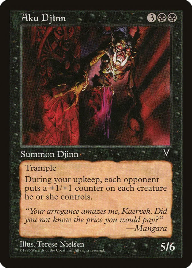 1997 Visions Aku Djinn rare #51 unlisted card image