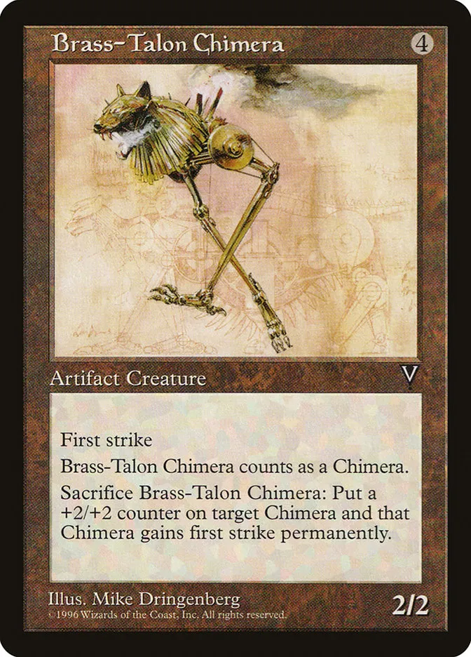 1997 Visions Brass-Talon Chimera uncommon #142 unlisted card image