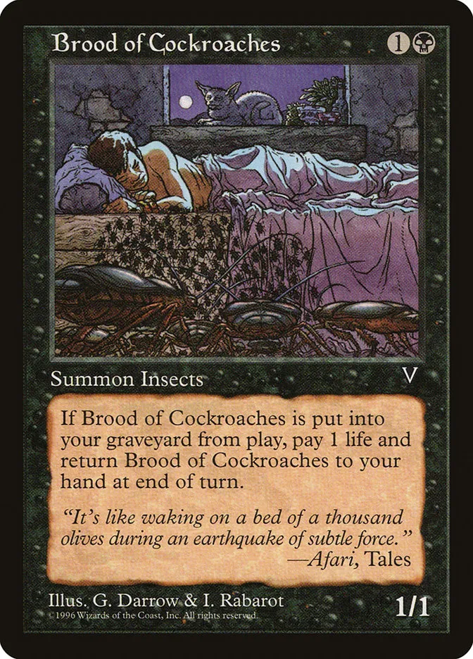 1997 Visions Brood of Cockroaches uncommon #53 unlisted card image