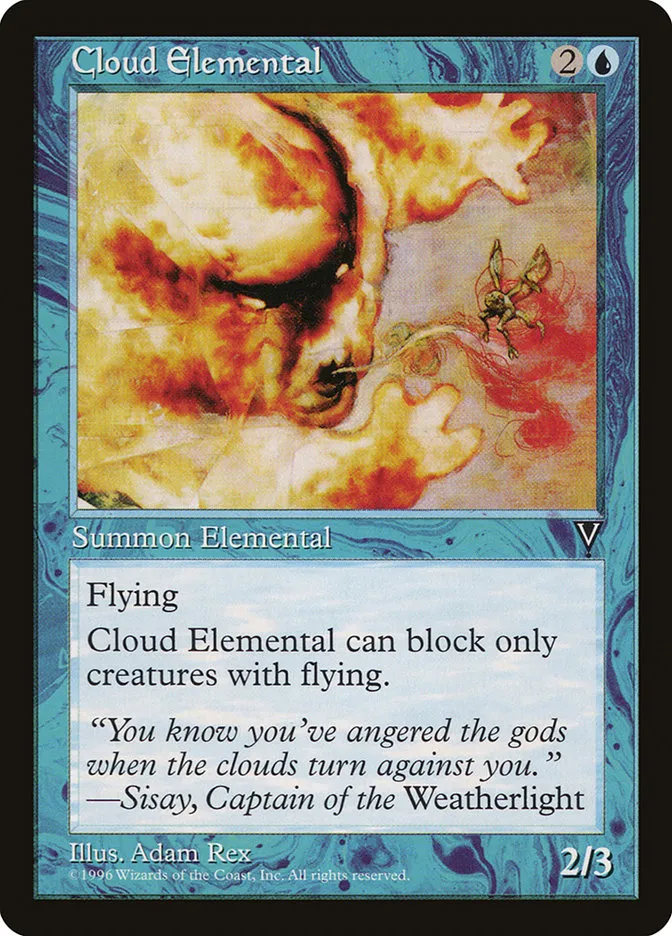 1997 Visions Cloud Elemental common #29 unlisted card image