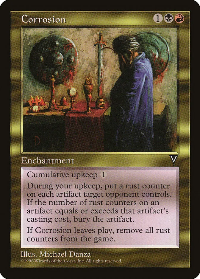 1997 Visions Corrosion rare #128 unlisted card image