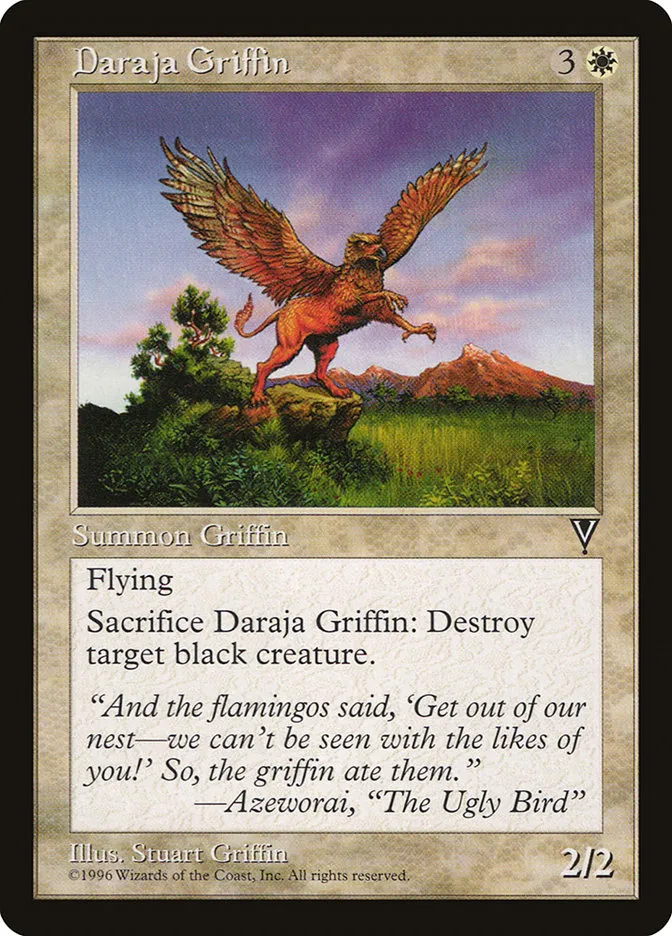 1997 Visions Daraja Griffin uncommon #2 unlisted card image