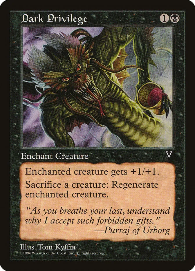 1997 Visions Dark Privilege common #56 unlisted card image