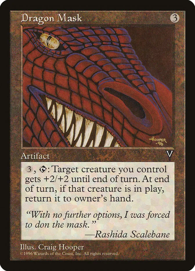 1997 Visions Dragon Mask uncommon #144 unlisted card image