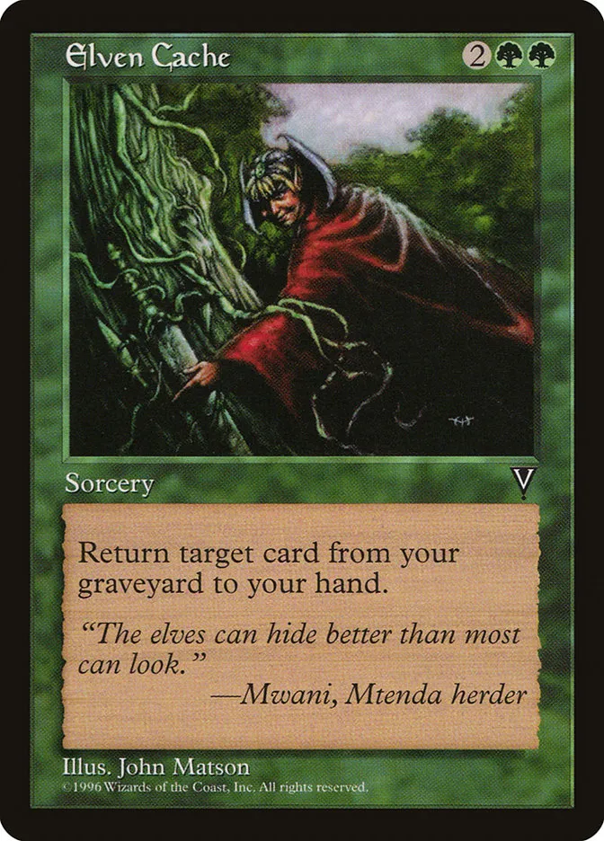 1997 Visions Elven Cache common #105 unlisted card image