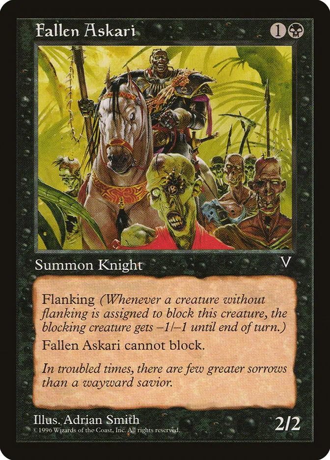 1997 Visions Fallen Askari common #59 unlisted card image