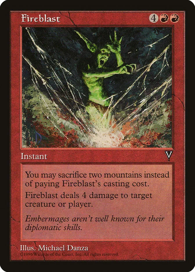 1997 Visions Fireblast common #79 unlisted card image
