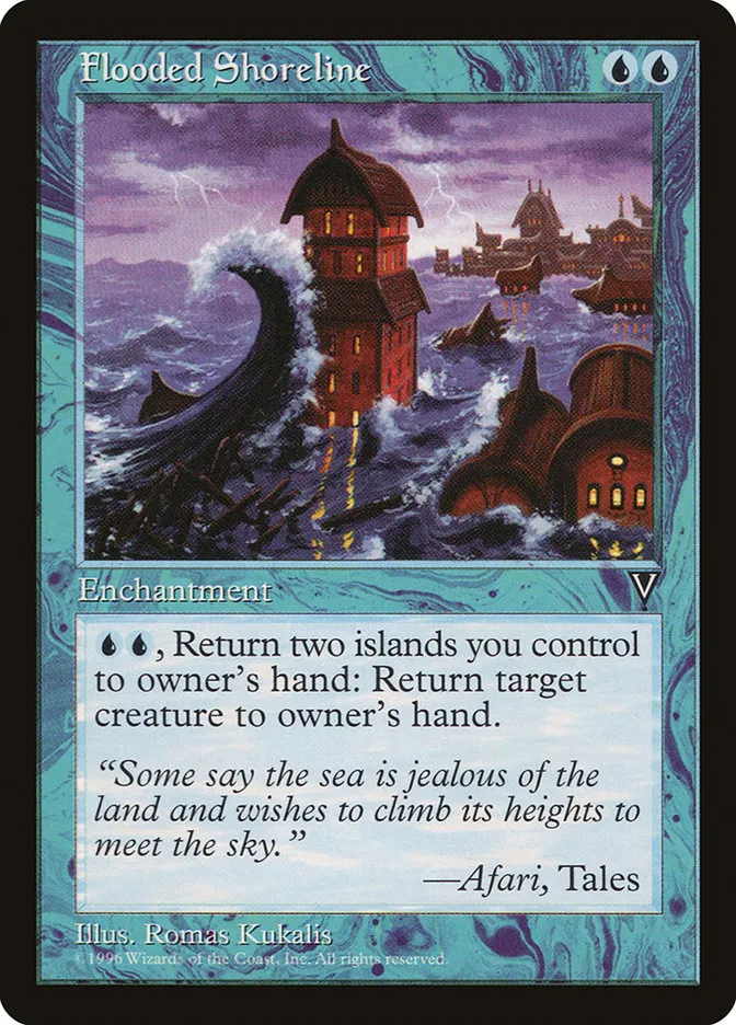 1997 Visions Flooded Shoreline rare #32 unlisted card image