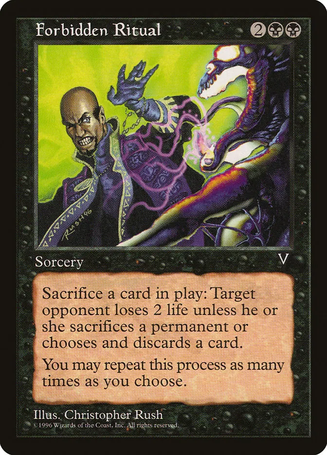 1997 Visions Forbidden Ritual rare #60 unlisted card image