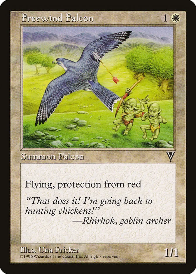 1997 Visions Freewind Falcon common #5 unlisted card image