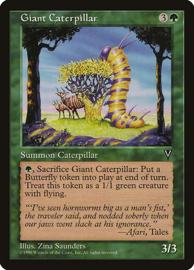 1997 Visions Giant Caterpillar common #108 unlisted card image
