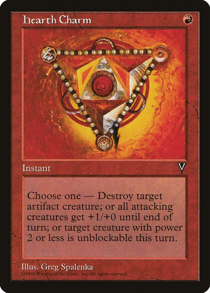 1997 Visions Hearth Charm common #82 unlisted card image