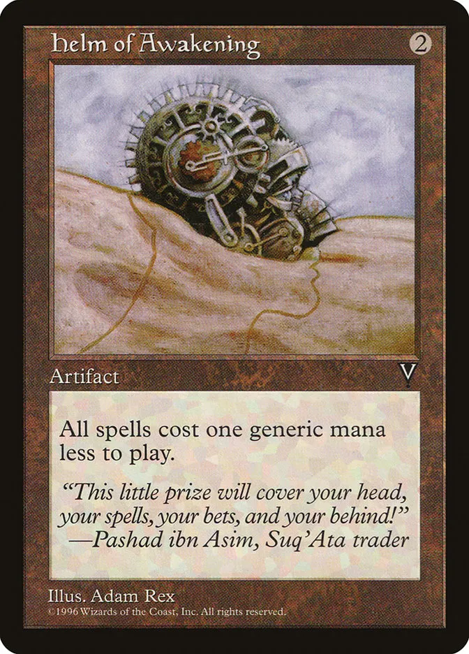 1997 Visions Helm of Awakening uncommon #145 unlisted card image