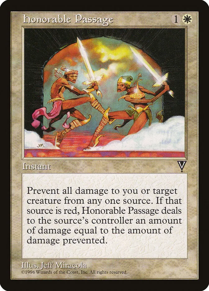 1997 Visions Honorable Passage uncommon #7 unlisted card image