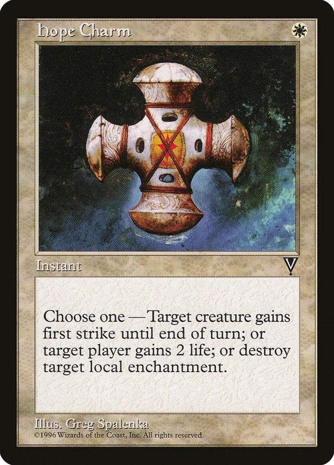 1997 Visions Hope Charm common #8 unlisted card image