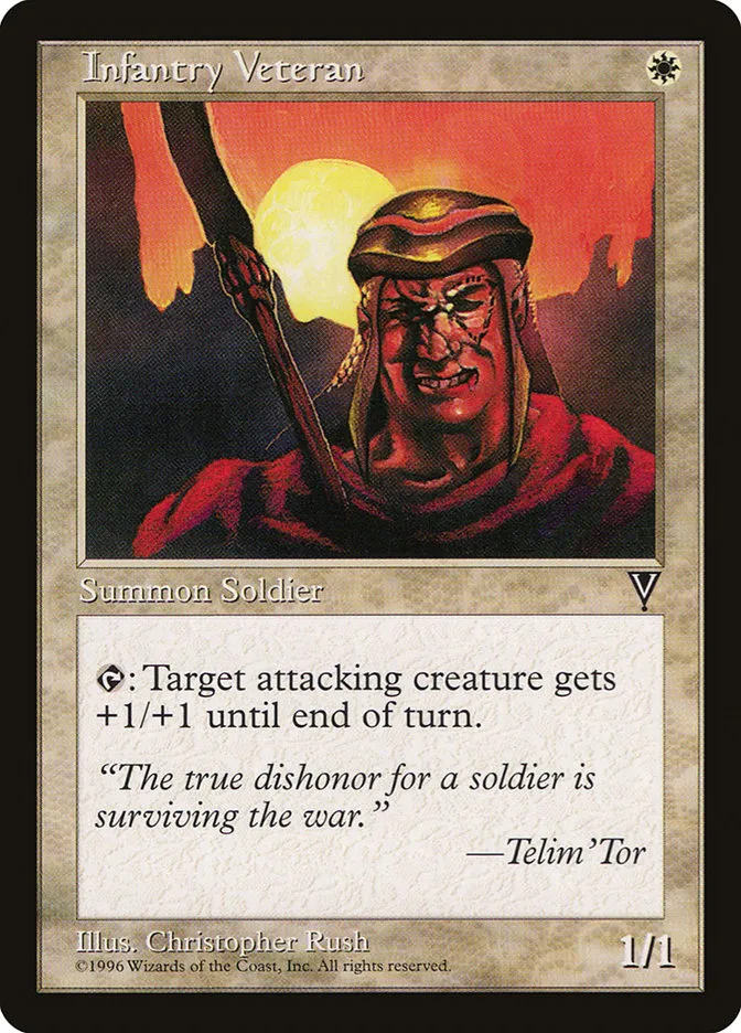1997 Visions Infantry Veteran common #9 unlisted card image