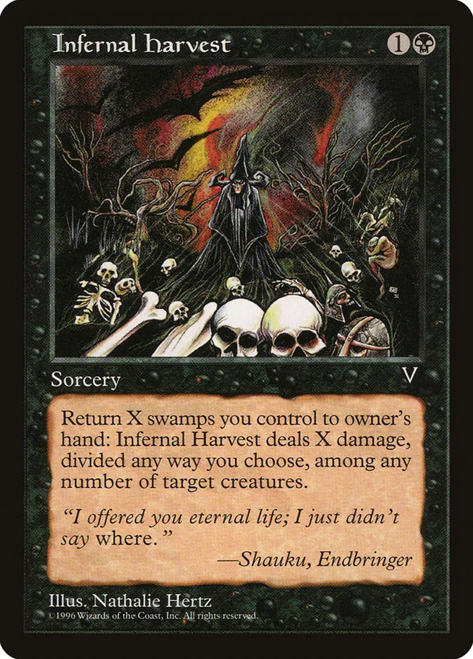 1997 Visions Infernal Harvest common #62 unlisted card image