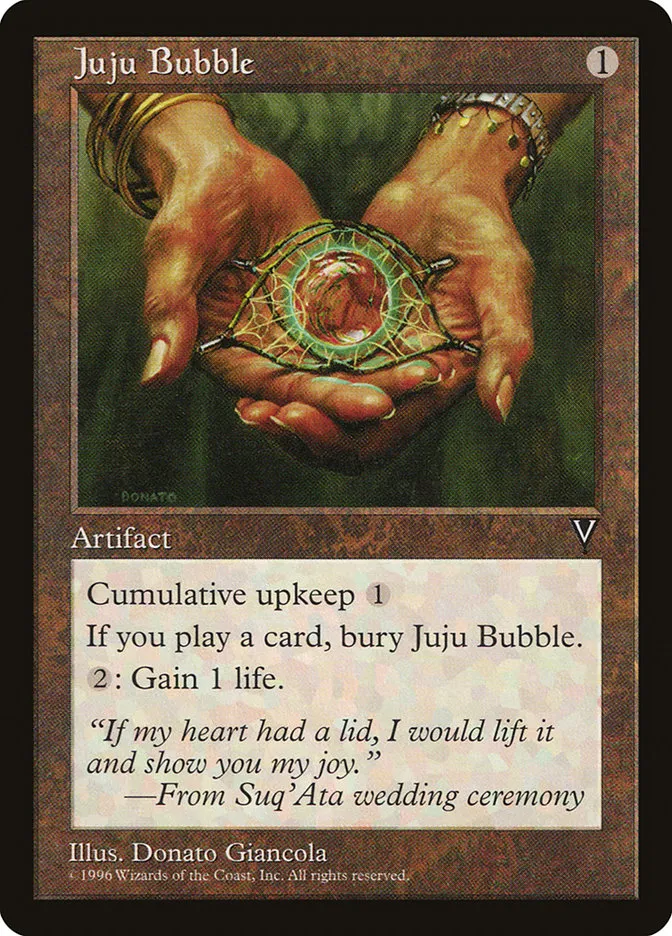 1997 Visions Juju Bubble uncommon #147 unlisted card image