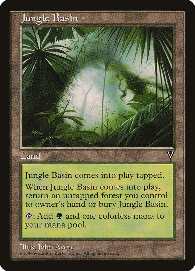 1997 Visions Jungle Basin uncommon #164 unlisted card image