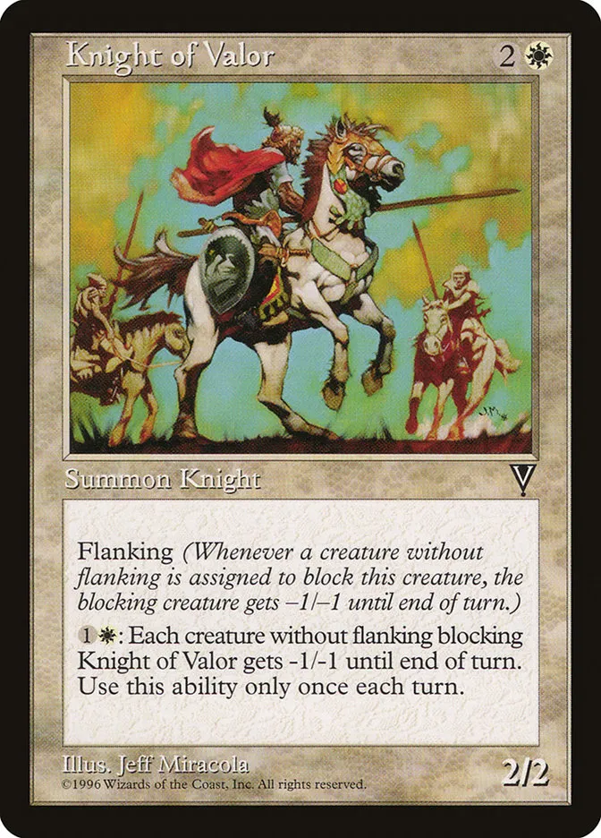 1997 Visions Knight of Valor common #11 unlisted card image