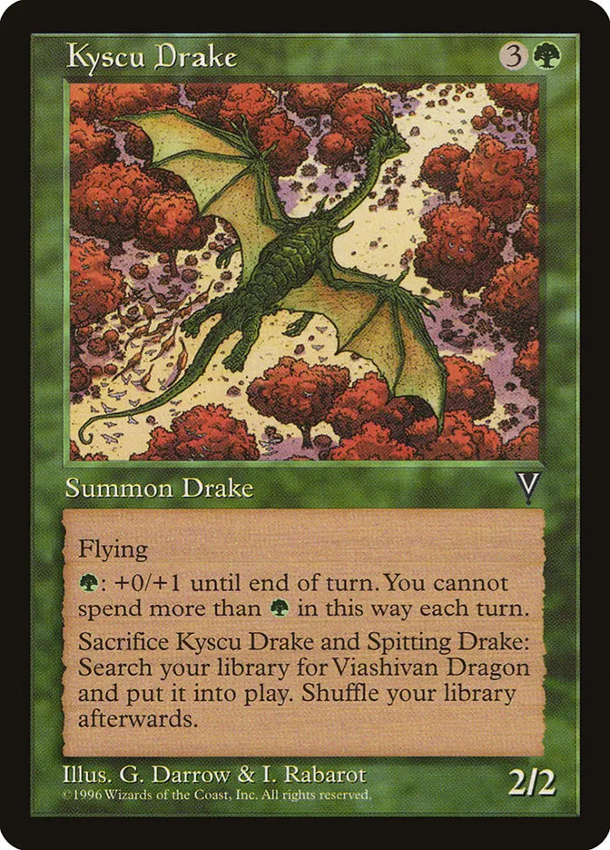 1997 Visions Kyscu Drake uncommon #111 unlisted card image