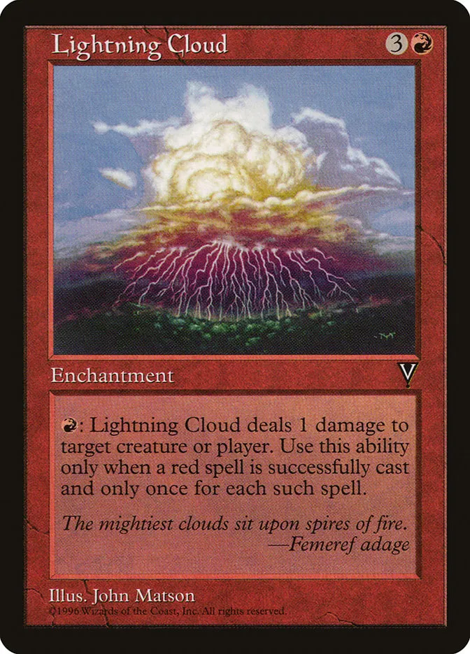 1997 Visions Lightning Cloud rare #87 unlisted card image