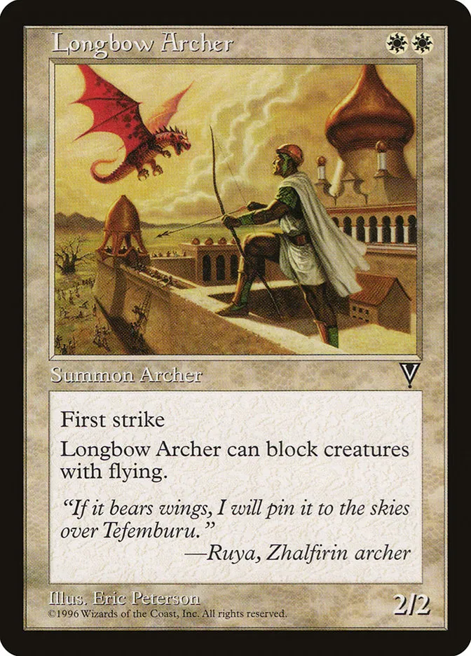 1997 Visions Longbow Archer uncommon #12 unlisted card image