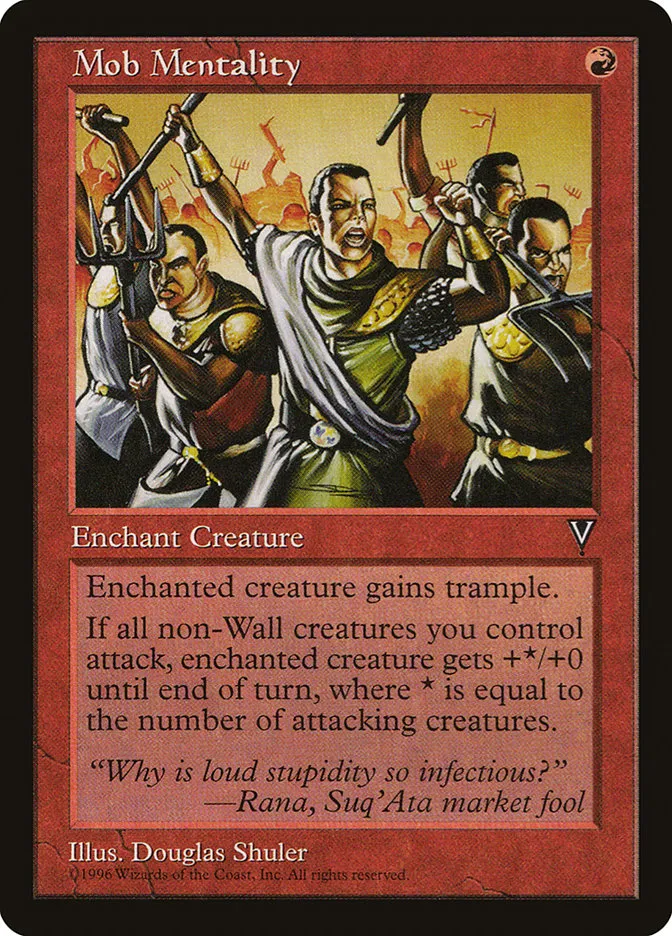 1997 Visions Mob Mentality uncommon #88 unlisted card image