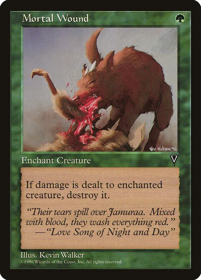 1997 Visions Mortal Wound common #113 unlisted card image